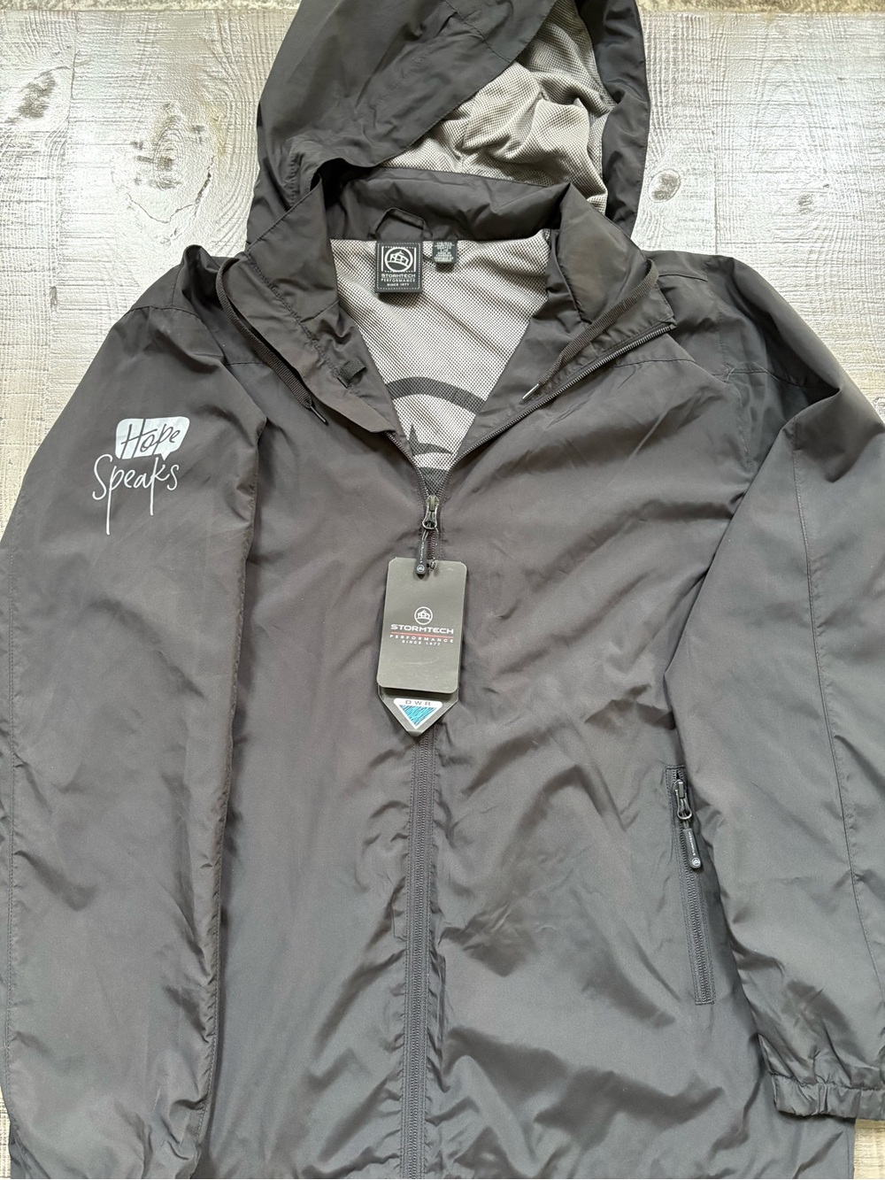 Stormtech Black Hooded Windbreaker Jacket